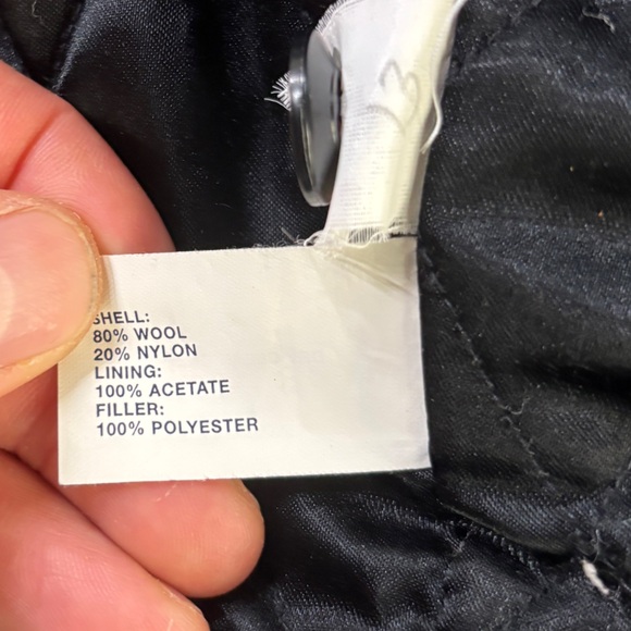 Men’s GAP Black Wool Blend Zip Jacket Coat – Size XL – Classic Style - Picture 6 of 9